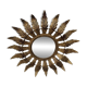 Aged metal sun mirror country decoration