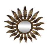 Miroir soleil métal vieilli décoration campagne