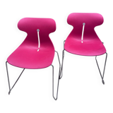 Pair of “Mariquita” designer chairs – sled base
