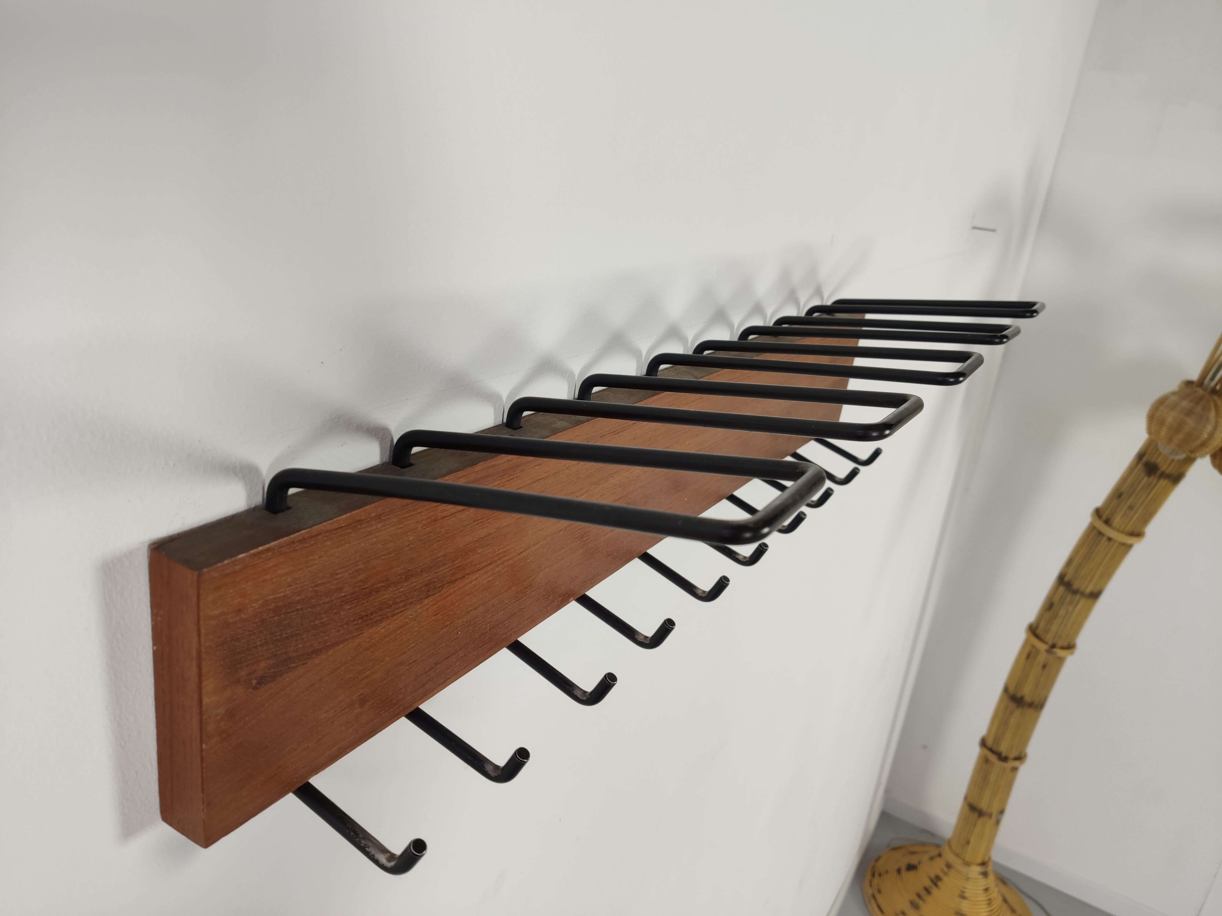 Scandinavian wall shelf in 60s teak