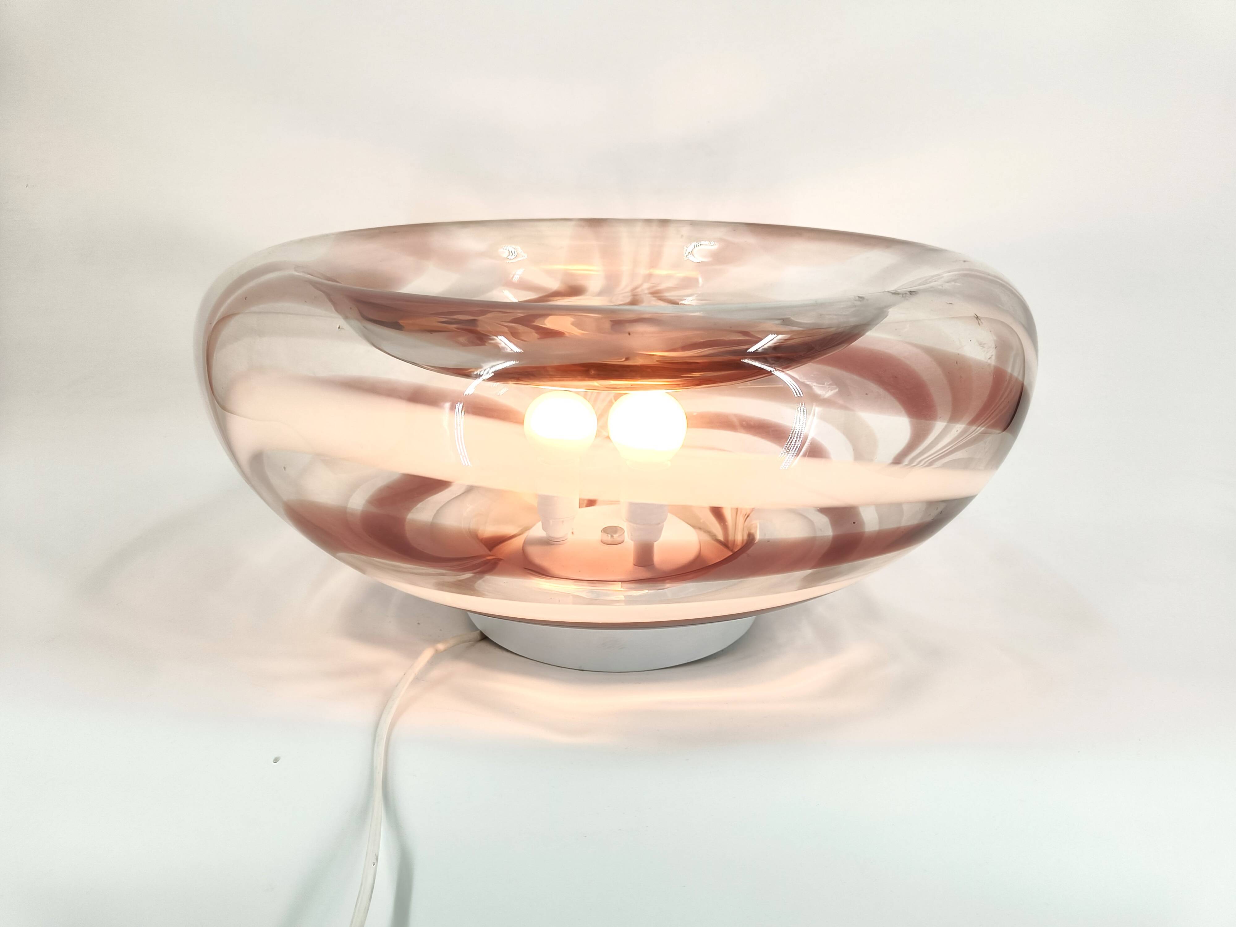 Vintage murano glass table lamp, 1970s
