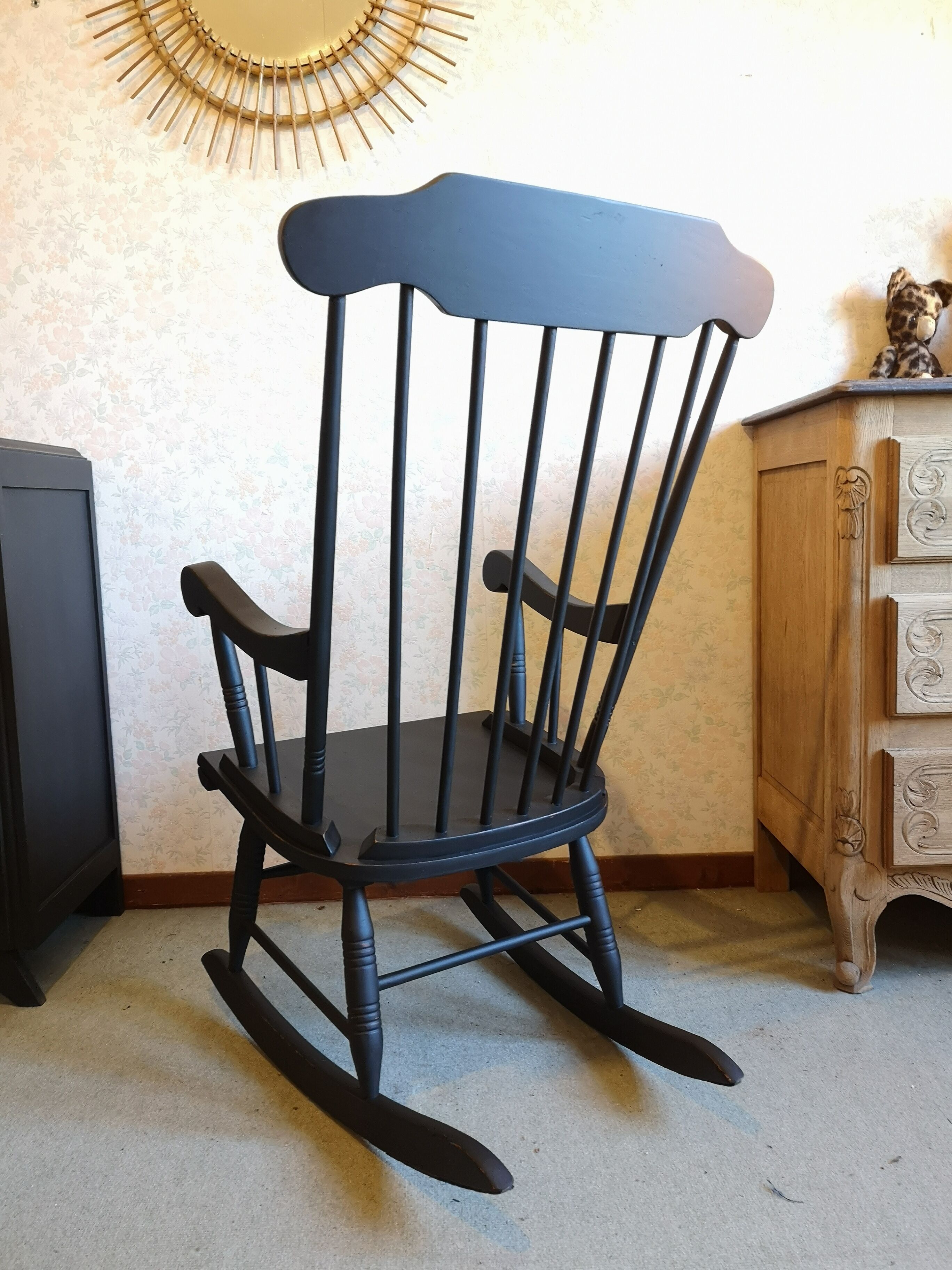 Chair rocking chair 50 60 patina vintage design