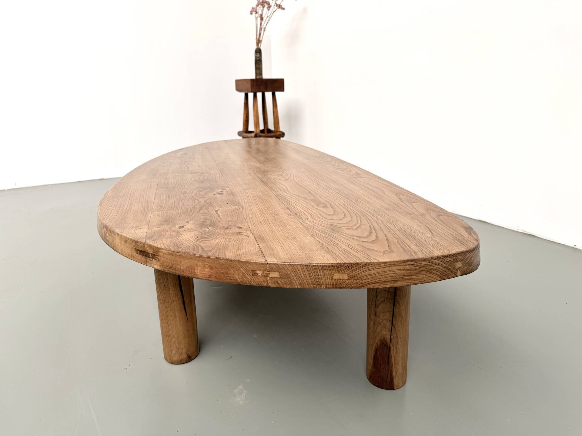 "Free Form" XXL coffee table in solid oak – 1950s