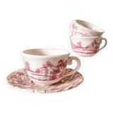 Cups, saucers and milk jug set