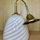 Lampe Suspension Murano Verre Blanc Et Caramel