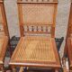 Antique set 6 - cane chair oak