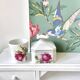 Limoges porcelain toiletry bottles decorated with roses