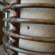 Cylindrical rattan lamp by Louis Sognot