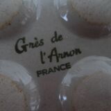 Set of 6 French stoneware snail dishes