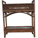 Vintage rattan planter