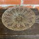 Vintage Flat Fruit Bowl, Moulded & Cut Glass