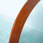 Vintage round mirror Aksel Kjersgaard, Danish teak design.