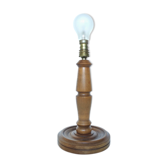 Turned wooden lamp foot