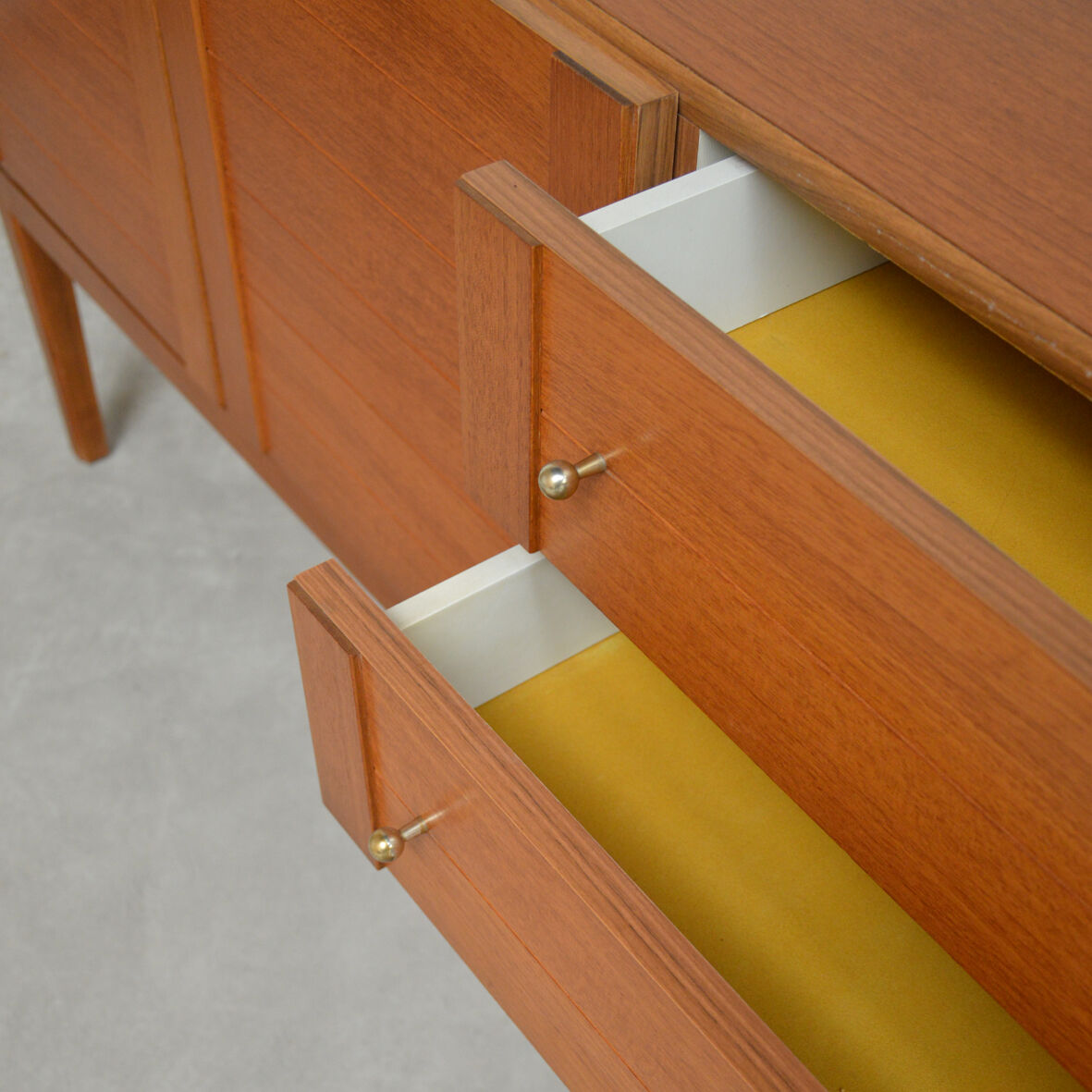Sideboard 210cm in blond teak, 1970