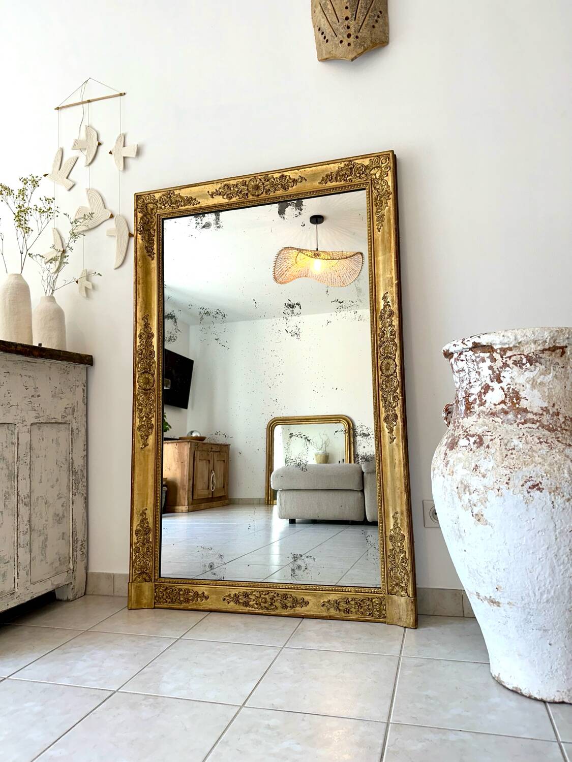 Restoration fireplace mirror
