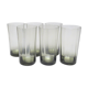 Set of 6 glasses in smoked glass 70s