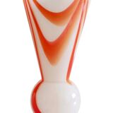 Carlo Moretti Murano Glass Vase, Marbled Decor, Italy, 1960s
