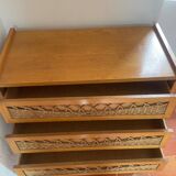 Vintage chest of drawers with compass feet