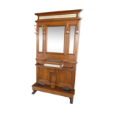 Oak and marble wall coat sores door