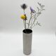 Roll vase / built-in flower stick – brushed aluminum, 1970s