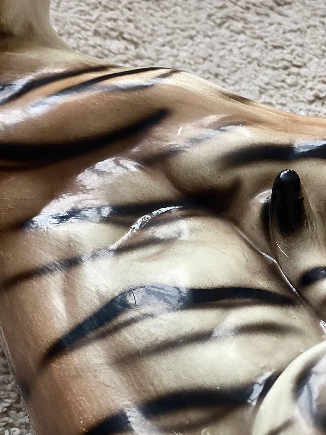 Enamelled ceramic tiger 1970