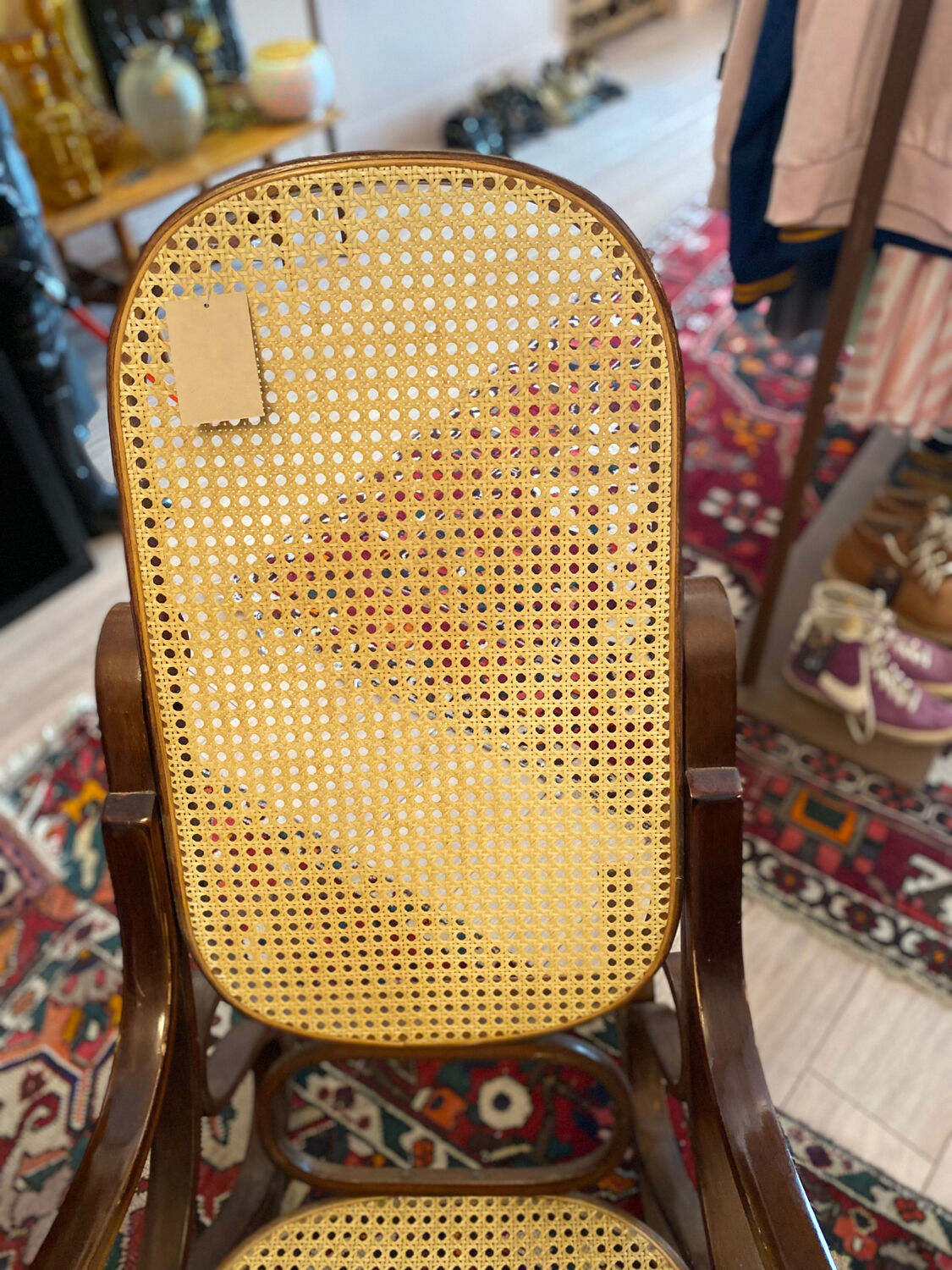 Rocking chair wood and vintage canning