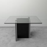 dining table wood glass 70