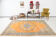 Tapis orange madallion oushak 288x194cm