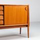 Bosteels Meubelen unique petit buffet en noyer Belgique 1960
