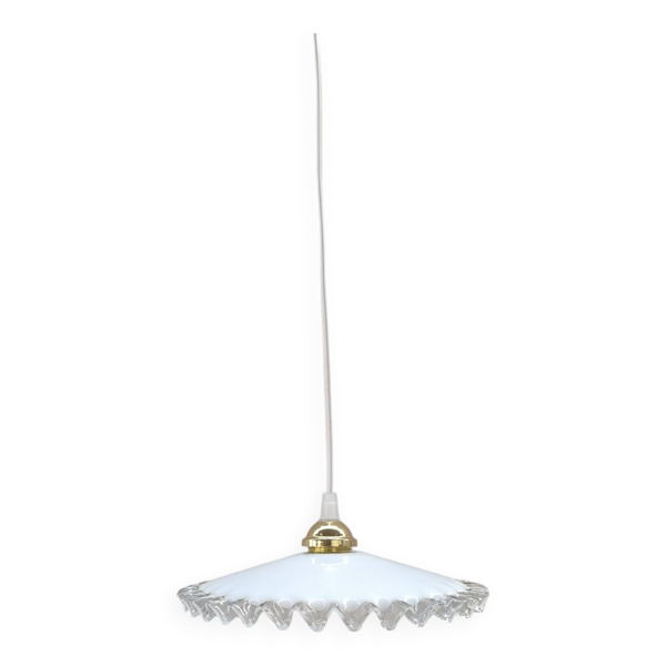 Suspension mini opaline ondulé