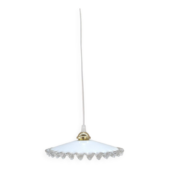 Suspension mini opaline ondulé