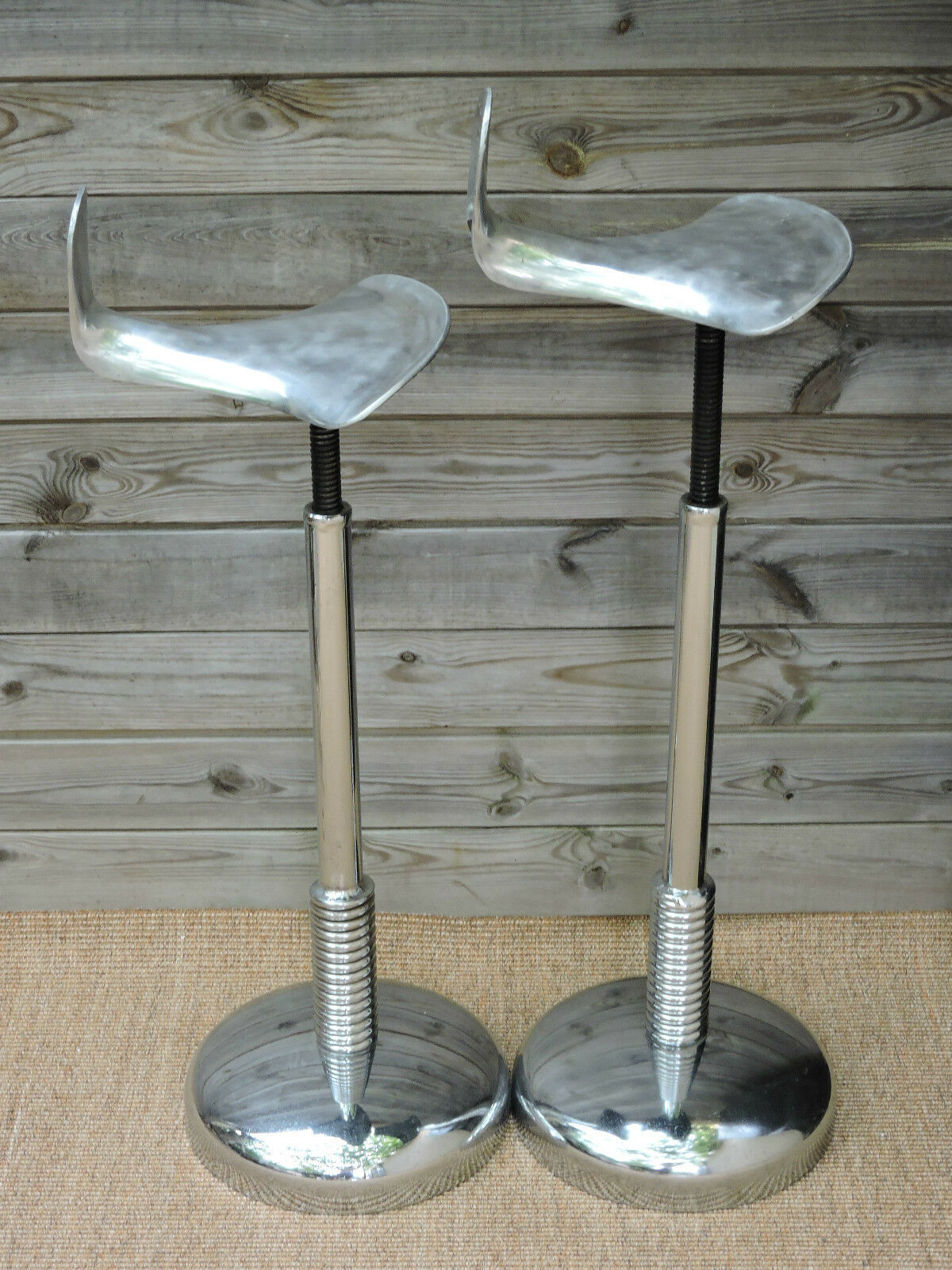 Pair of dentist stools spring vintage design
