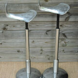 Pair of dentist stools spring vintage design