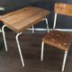 Foldable desk and Chair vintage
