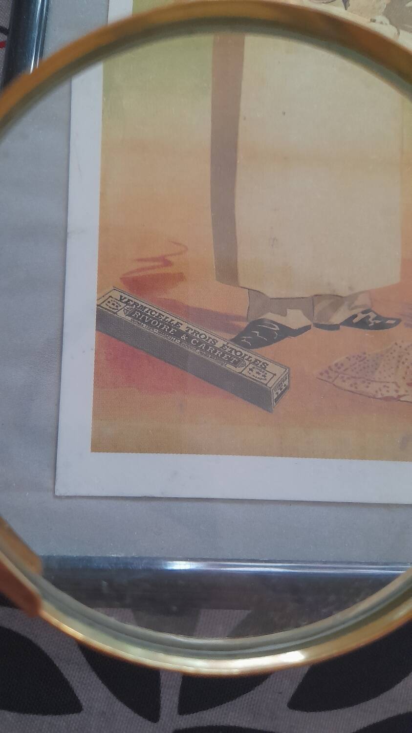 Vintage Rivoire and Carret advertising frame
