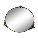 Round mirror in bronze 60x60cm