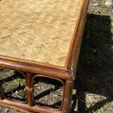 Vintage rattan coffee table