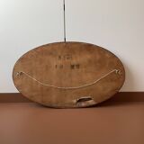 Miroir oval ancien biseauté