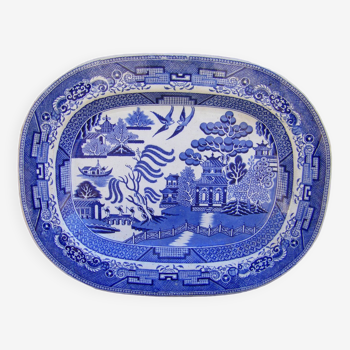 large dish in ancient english ceramic japanese motif