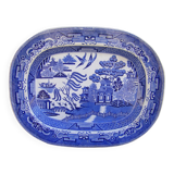 grand plat en ceramique anglaise ancienne motif japonisant