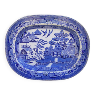 large dish in ancient english ceramic japanese motif