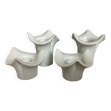 Four white candle holders KPM bavaria Germany