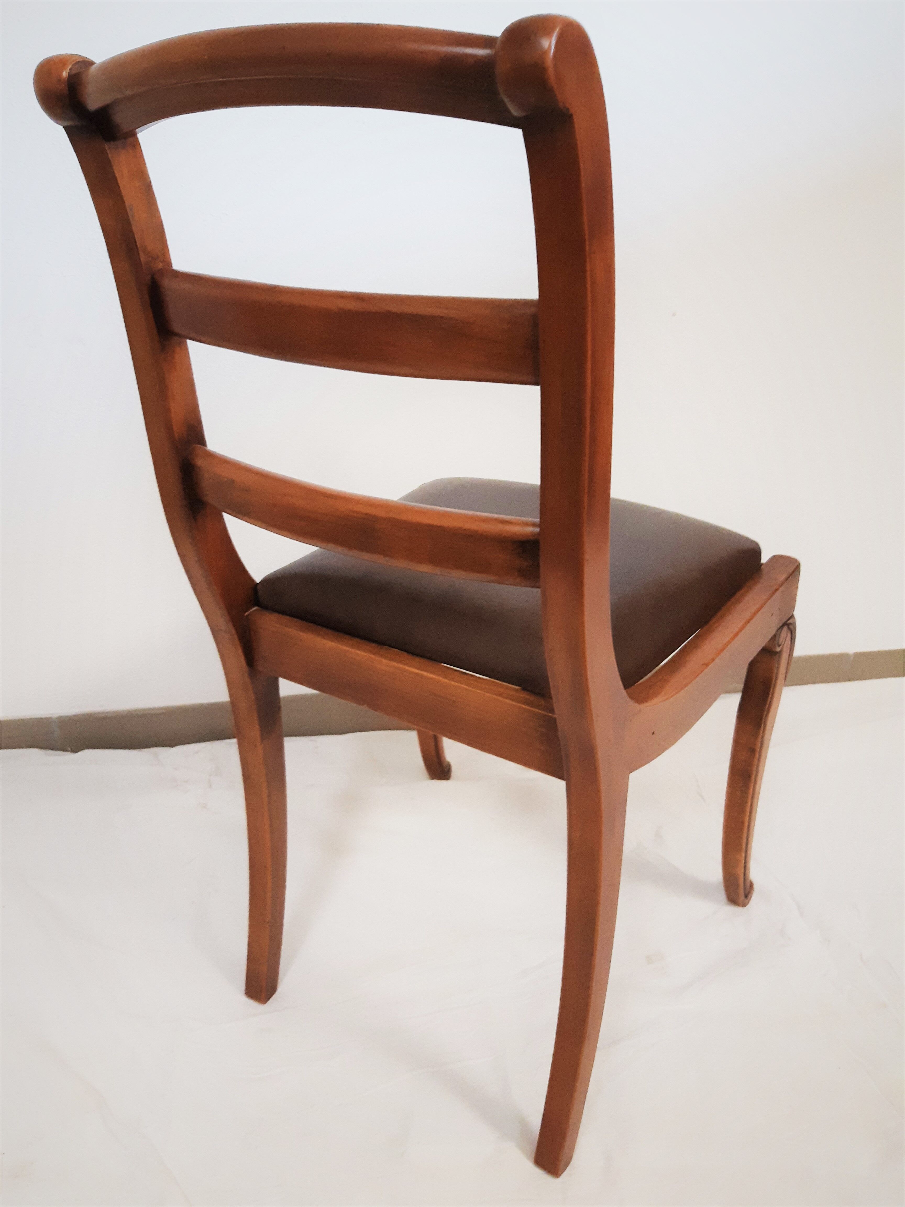 Set of 6 restored Restoration style chairs