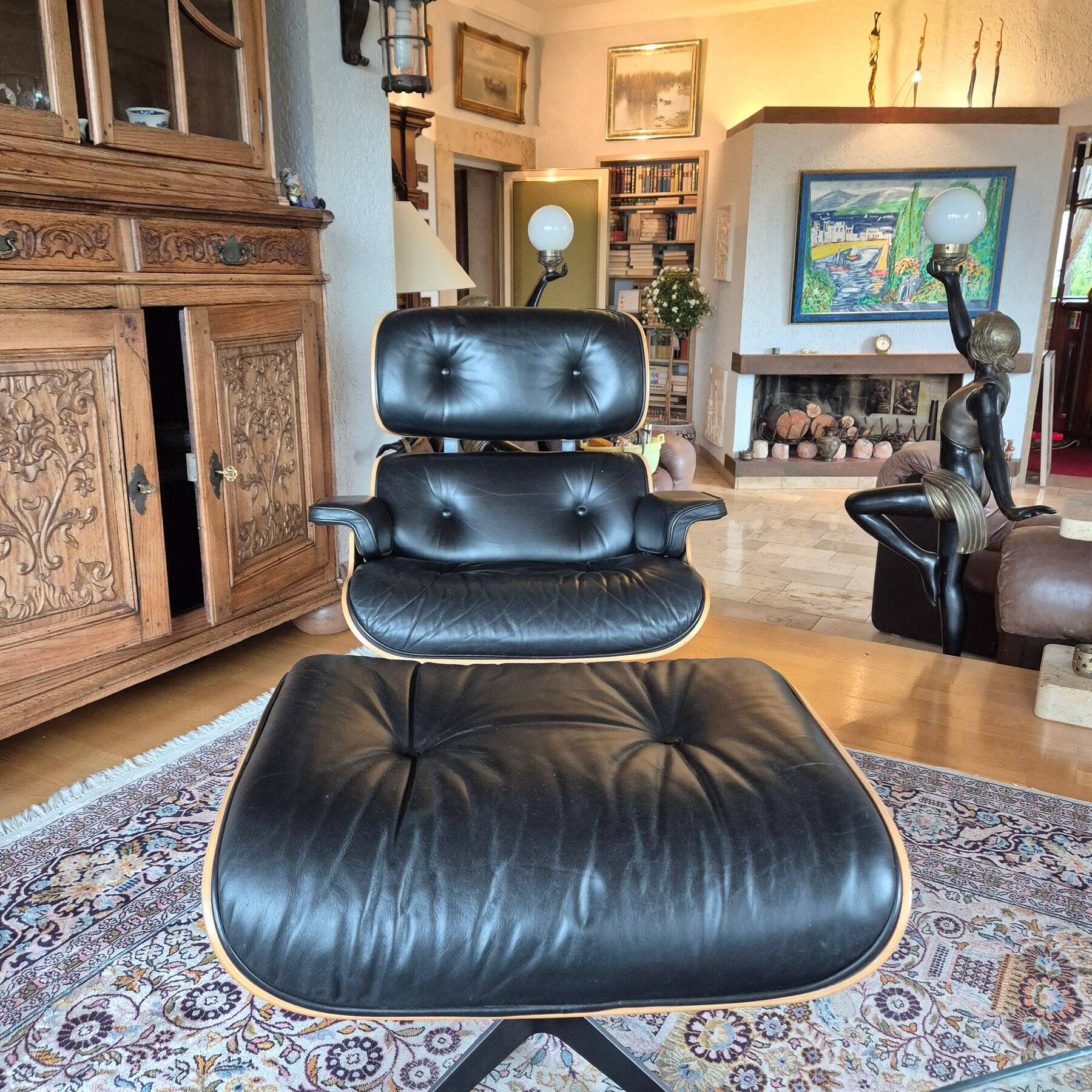 Vitra - Charles & Ray Eames - Fauteuil lounge avec ottoman (2) - Modèle 670 & 671