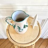 Enamelled pitcher numbered chalet or mountain décor