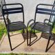 Lot 4 chaises Tolix T2 & table blanche vintage