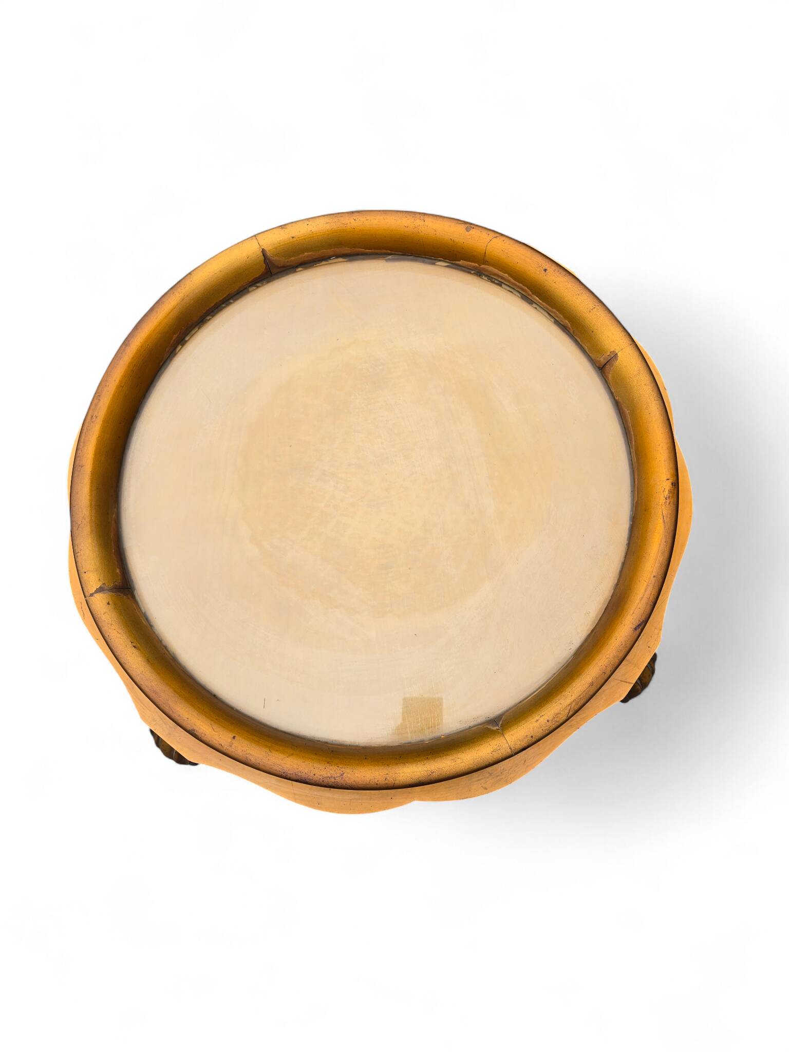 Louis XV round coffee table with removable glass top