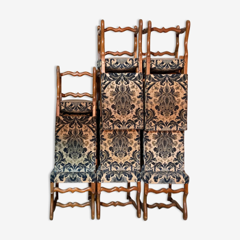 8 Louis XIII sheepbone chairs