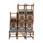 8 Louis XIII sheepbone chairs