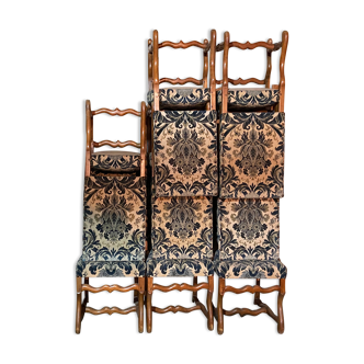 8 Louis XIII sheepbone chairs